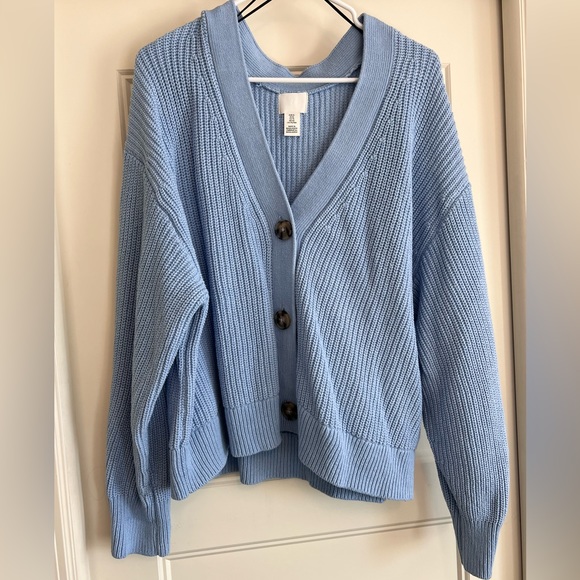 H&M Sweaters - H&M Baby Blue Button Up Cardigan